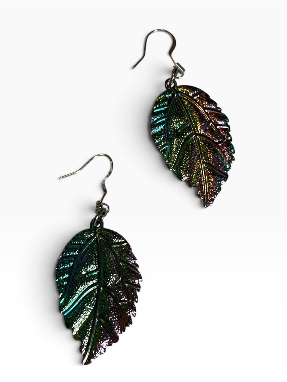 🍭5 for $20🍭 Iridescent Leaf Drop Earrings CC X